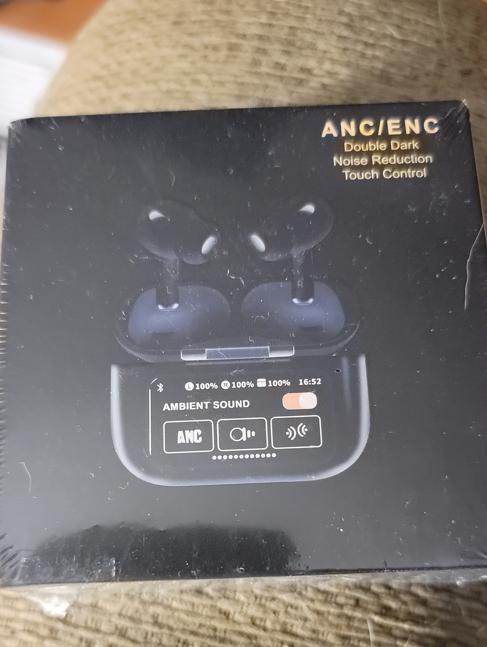 Source Unknown Black ANC/Noise Reduction True Wireless Earbuds